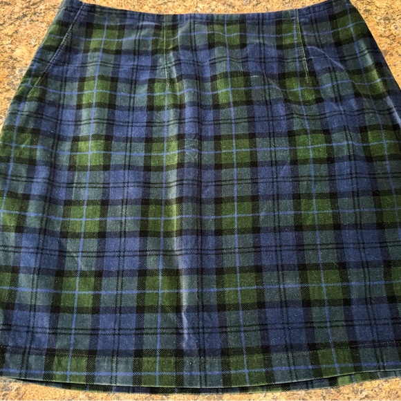 Vtg  90s Calvin Klein Jean Tartan Plaid Mini Skirt Valour Grunge Sz M 28” Waist - Picture 8 of 12